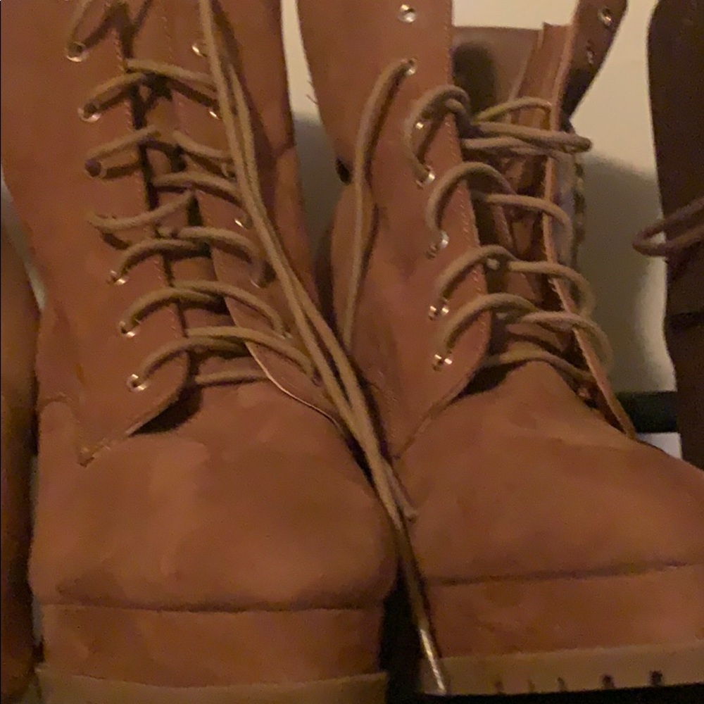 Tan shoes with 5 inch heels